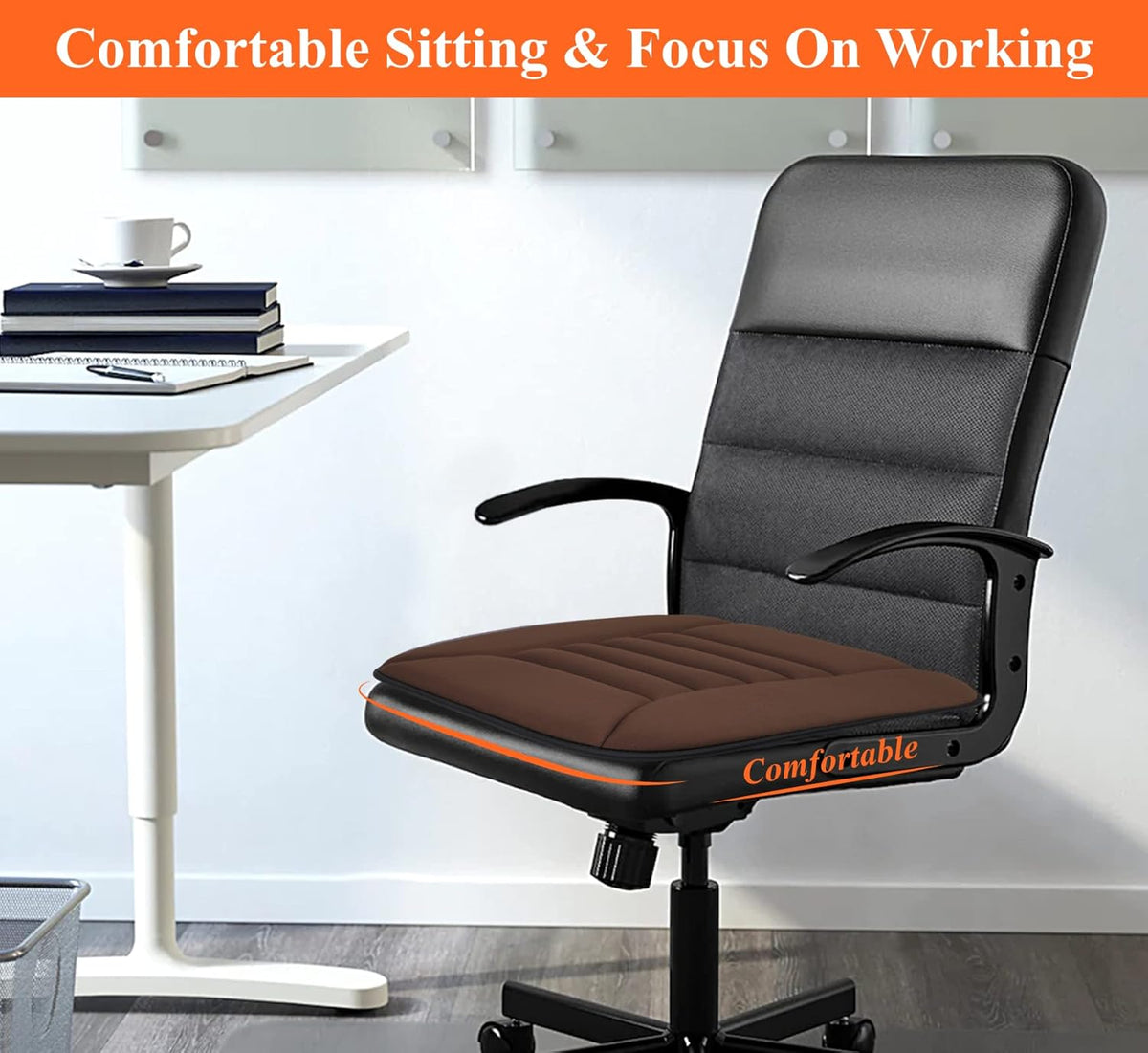 kingphenix Memory Foam Car Seat Cushion for Driver and Office Chair Comfort