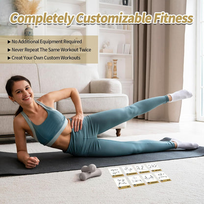 Half Balance Ball Workout Cards, 62 Exercises Cards Deck Large Size 5" x 3.5" Fitness Cards for Women & Men, Beginner Fitness Guide to Training Exercises at Home or Gym