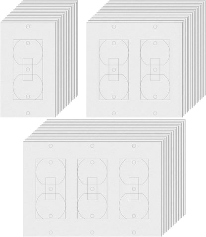 Tondiamo 70 Pcs Wall Outlet Insulation Foam Gasket Outlet Draft Sealers | Electrical Outlet Insulation Pads Rectangle Foam Insulators, Weatherproof Gasket Sealers Energy Saving for Wall Plates Covers