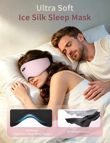 Sleep Headphones Bluetooth 6.0 Sleep Mask for Side Sleepers, 20H Playtime
