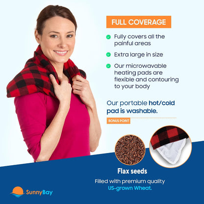 SunnyBay Extra Large Heating Pad, 10x24 inch, 2.8 lb, Navy Blue