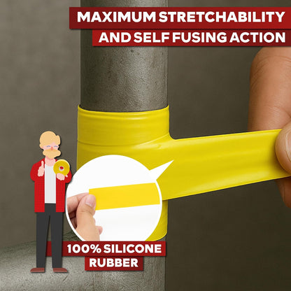 XFasten Self Fusing Silicone Tape Waterproof – 1" x 36 Feet Black, Self Amalgamating Tape, Silicone Rubber for Plumbing, Sealing Pipes, Hose Repair, Outdoor Coax and Electrical Cables – Weatherproof