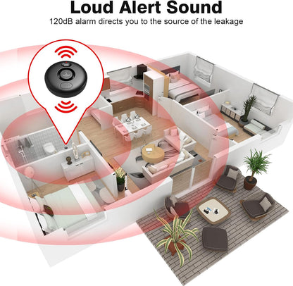 Smart Water Leak Detector for Home 3 Pack, Driping Leakage Flood Detectors | 120dB Loud, IP66, APP Push, Wireless Water Leak Alarm , 3 Water Sensors & 1 WiFi Gateway for Kitchen, Sink, Laundry