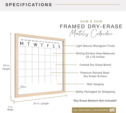 MCS Dry Erase Weekly Meal Planner Black Framed Calander Whiteboard, 11x24 | Dry Erase Weekly Meal Planner Black Framed Calander Whiteboard Frame, 11x24 Inch