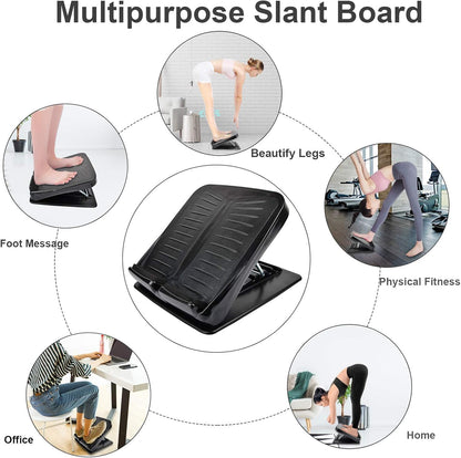 Slant Board, Calf Stretcher Ankle and Foot Incline Board for Stretching Tight Calves or Plantar Fasciitis Adjustable 4 Level (330 lb Capacity), Strength Training Equipment Leg Machines | Stretching Tight Calves or Plantar Fasciitis, Adjustable 4 Level,