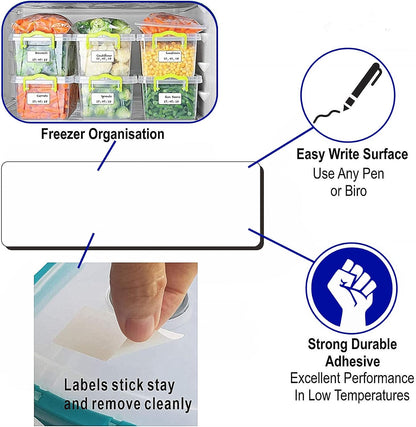 Hybsk 60 PCS Rectangle Removable Labels for Jars Containers Pantry Stickers- No Messy Residue After Use with Easy Write Surface (2 x 3 inch)