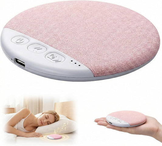 Bluetooth Pillow Speaker for Sleeping, Ultra-Thin Bluetooth Sleep Aid Speaker, Mini Portable Under Pillow Speaker with White Noise Timer Wireless Sleep Aid for Deep Sleep (Pink)