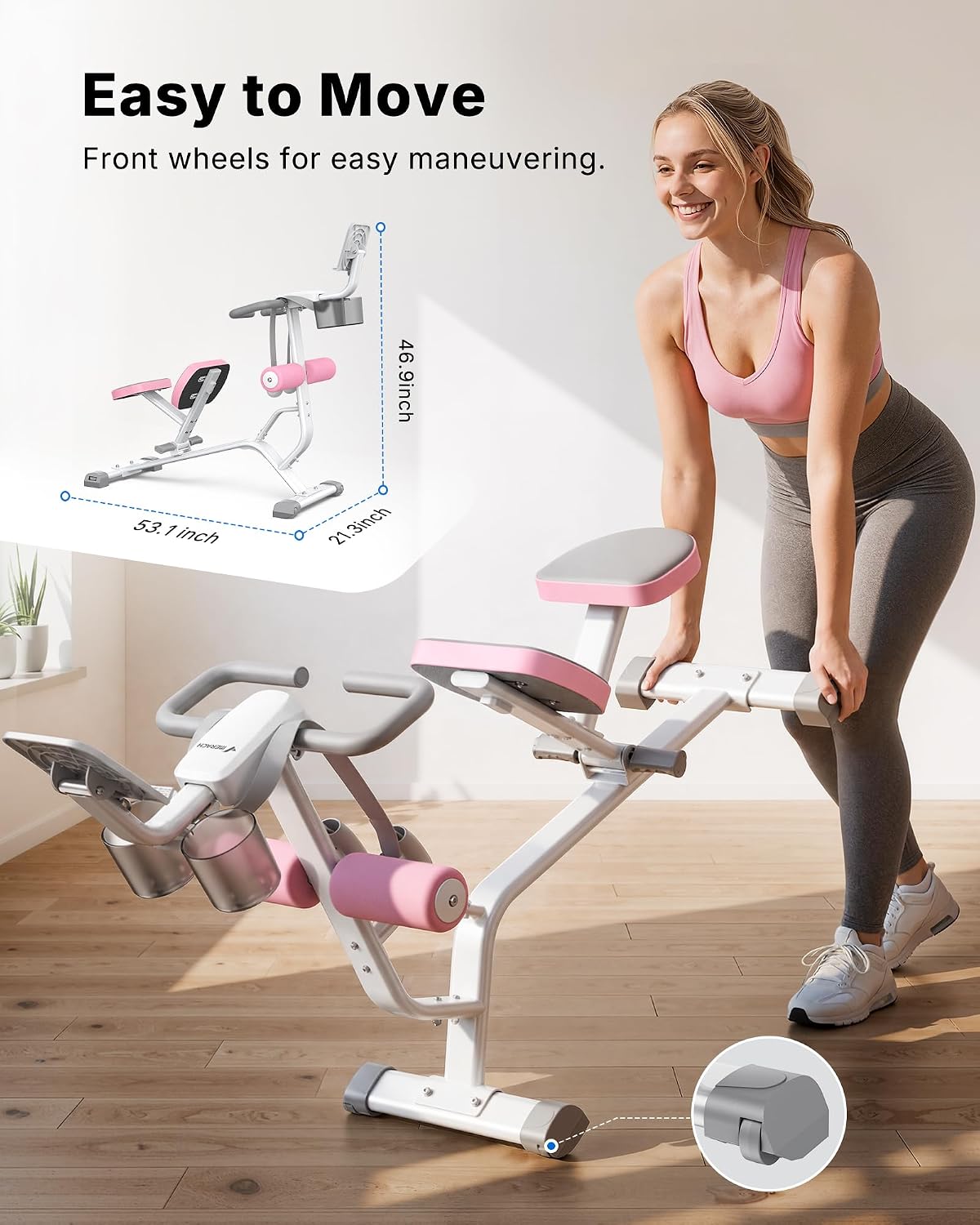 MERACH Full Body Stretch Machine Back Stretcher, 350LBS Weight Capacity | Relieves Back Pain, Extra Wide Seat, Flexibility Training, Padded Seat, Exercise Guide Chart, Stable Steel Frame, Home Gym