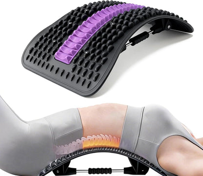 Adjustable Back Stretcher for Lower Back Stretching,Manual Spinal Decompression Board for Daily Use,Portable Lumbar Stretch Tool for Home Office & Travel.