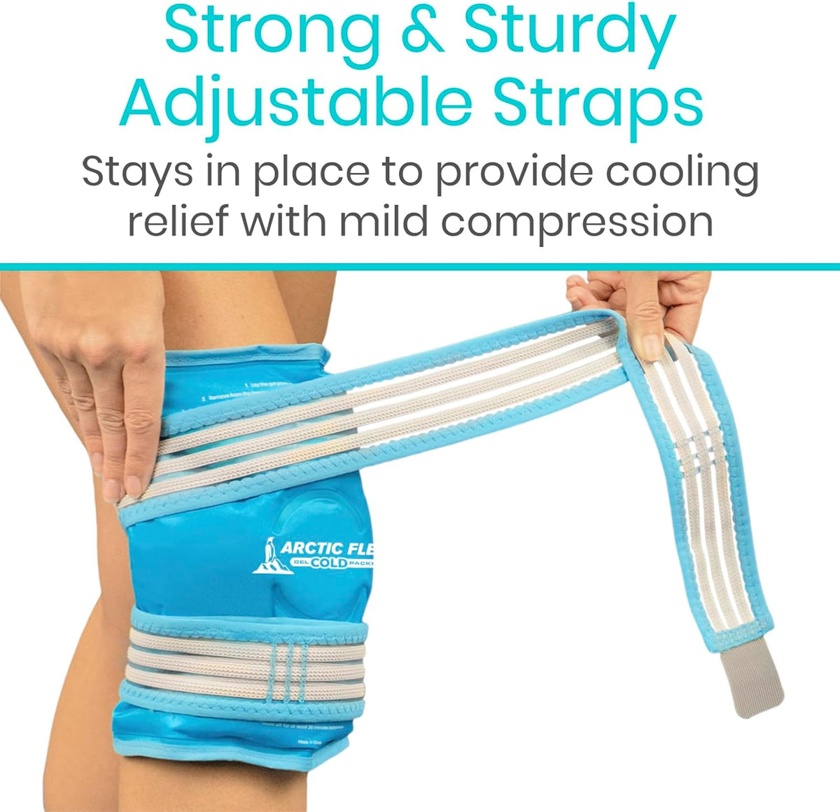 Arctic Flex Vive Knee Ice Pack Wrap with Straps for Cold Compression
