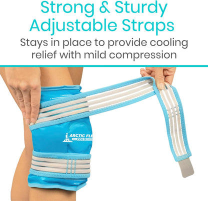 Arctic Flex Vive Knee Ice Pack Wrap with Straps for Cold Compression