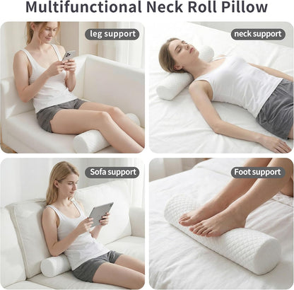 HJAHHSM Neck Roll Pillow | Memory Foam, Neck Support