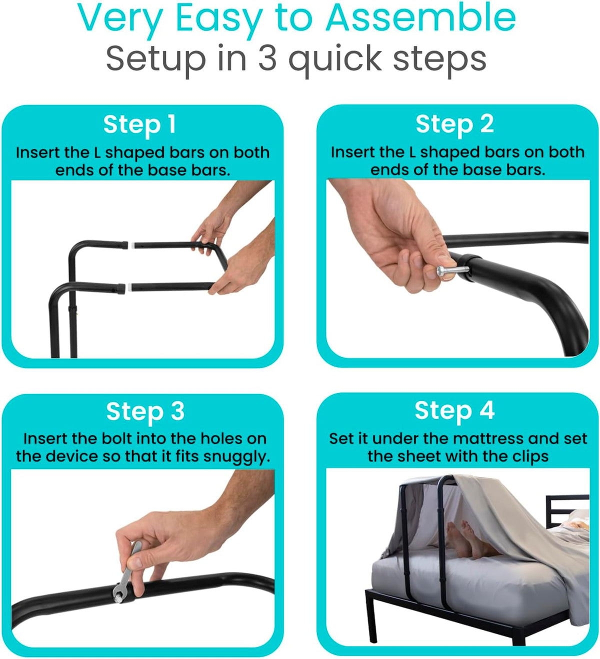 Vive Blanket Lifter for Feet 26"-34" - Adjustable Bed Foot Protector - Bed