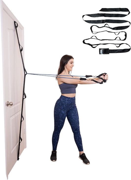 Lumia Wellness Anchor Strap for Resistance Band Exercises, Heavy Duty Door Gym Band,Full Body Multi-Point Home Gym, Portable Workout Equipment, Easy to Instal, No Hardware Necessary
