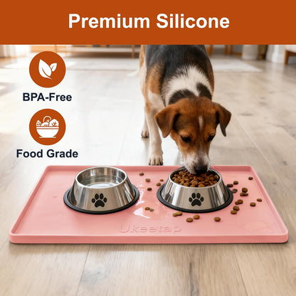 34" x 22" Extra Thick Silicone Mat Waterproof with Raised Edge, | Under Sink Mat for Kitchen & Bathroom, Kitchen Cabinet Liner, Multi-Purpose for Storage & Protection