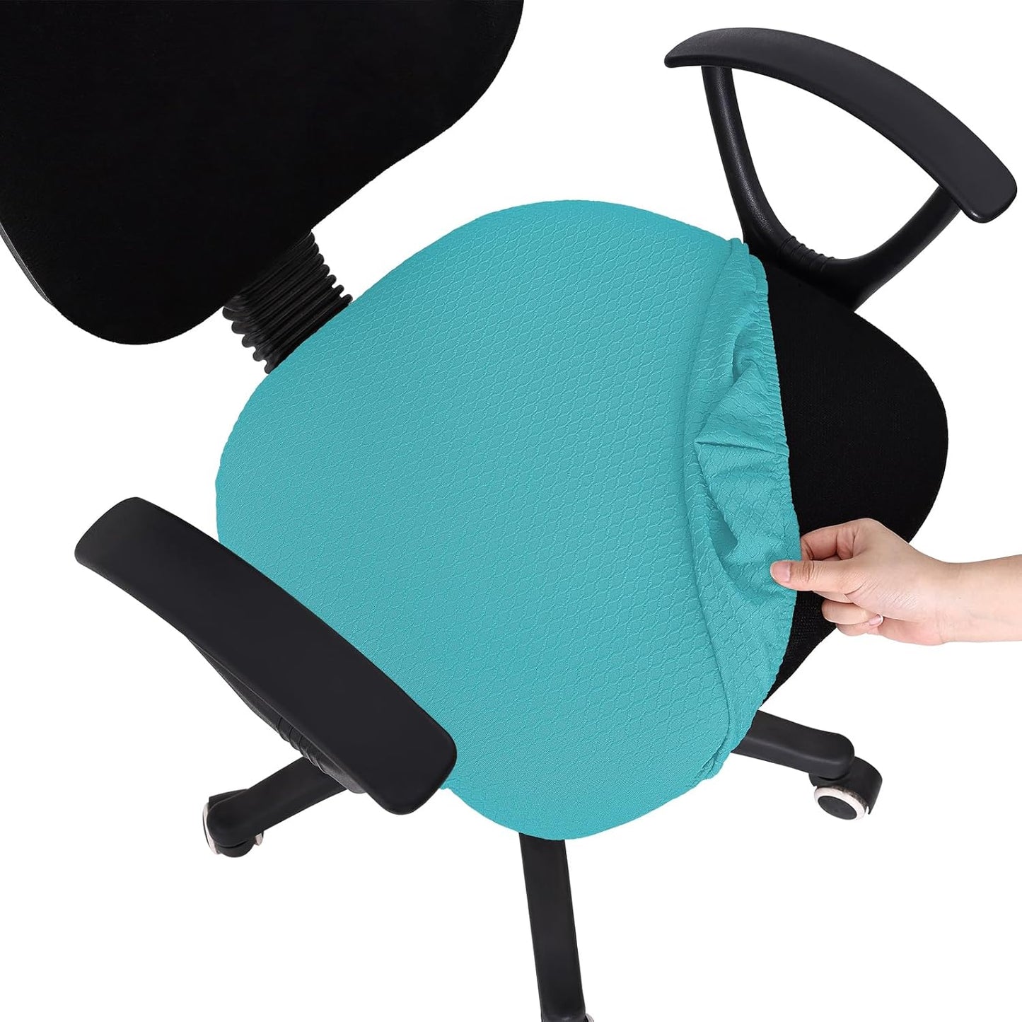 Smiry Office Computer Chair Armrest Covers, 2PCs Anti-dust Arm Rest Pad | Removable Washable Desk Chair Arm Pad Covers, Grey