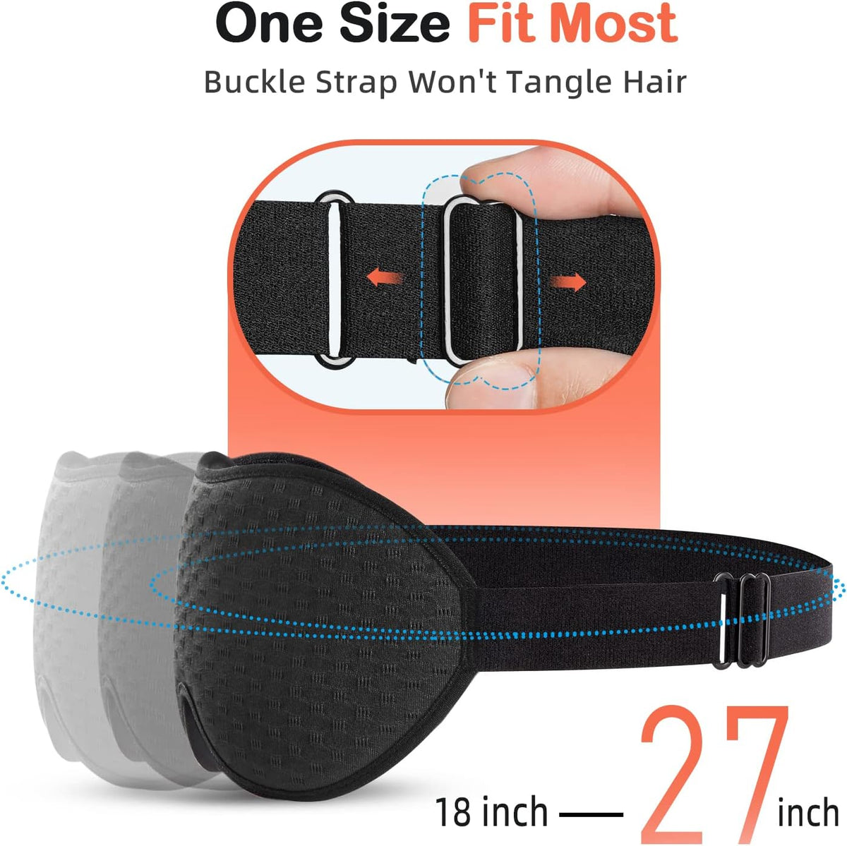 INNELO Sleep Mask for Side Sleeper, 3D Zero-Pressure, 100% Blackout, Nap