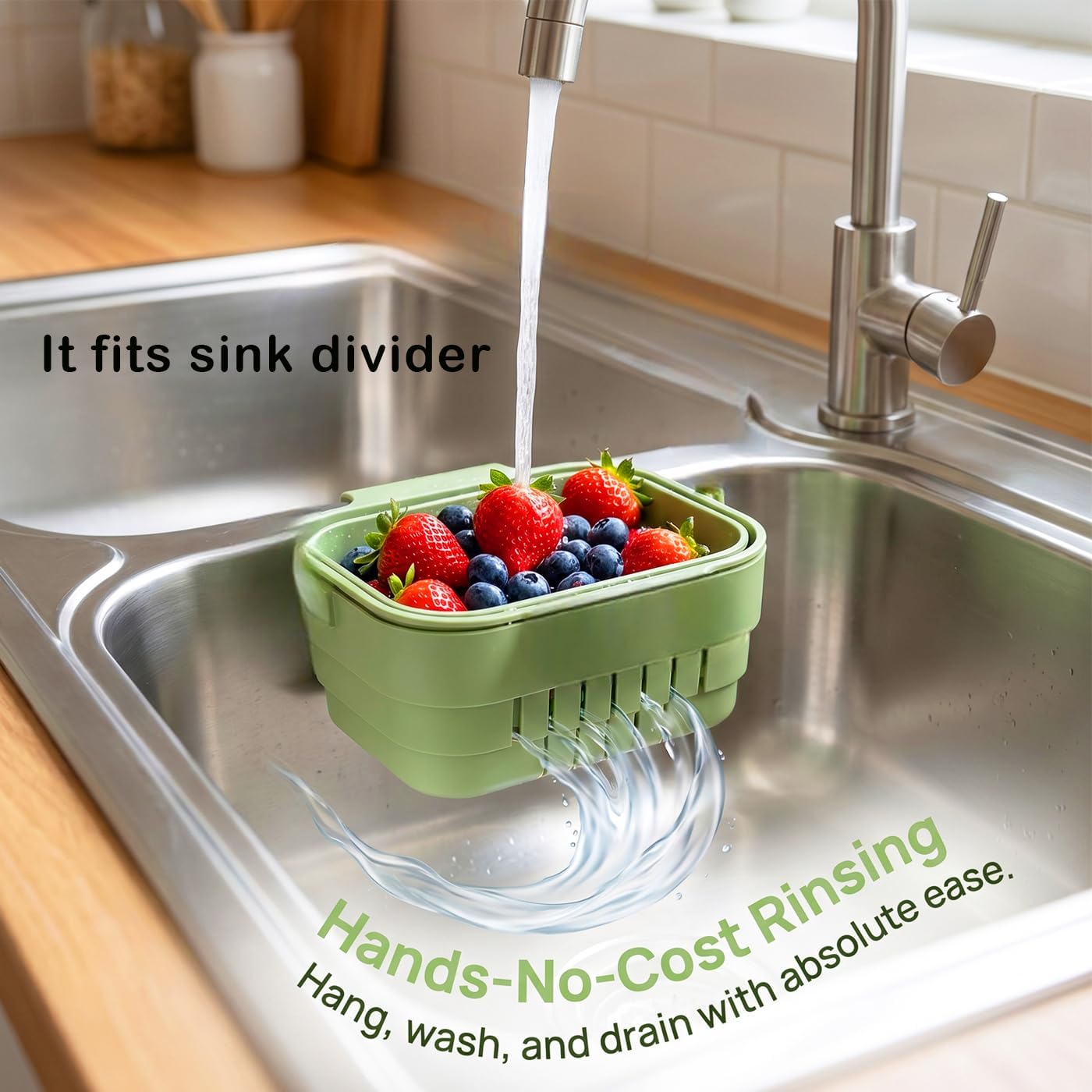 Kitchen Foldable Hanging Sink Drain Basket - Faucet Hanging Strainer Basket | Multifunctional