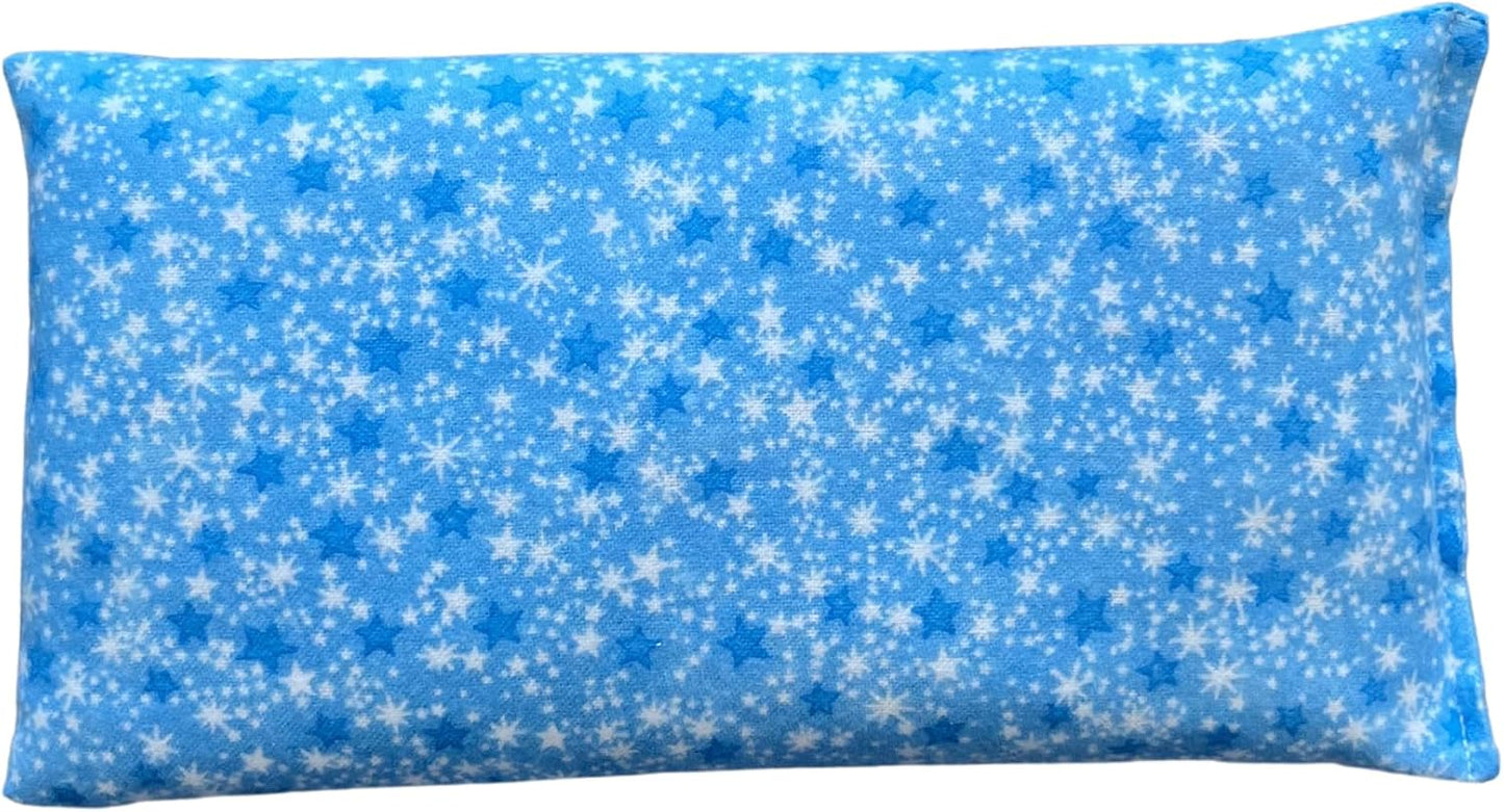 HOME COMFORT Rice & Lavender Microwavable Heating Pad-Reusable Moist Heat or Cold Therapy 10” X 5” (White Clouds)