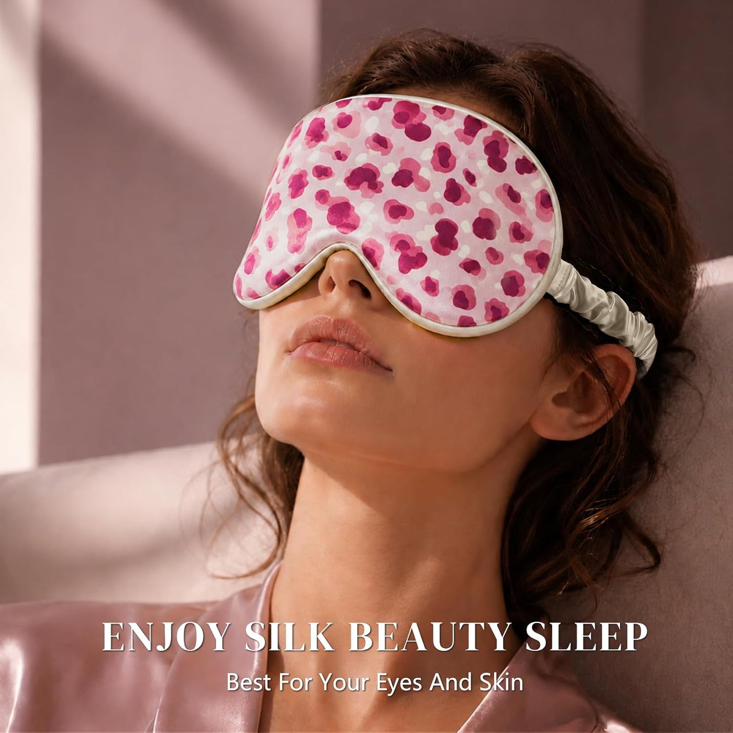 ZIMASILK Adjustable 22 Momme 100% Pure Mulberry Silk Sleep Mask, 3D Contoured Cup Eye Mask for Sleeping, Super Soft Breathable Blindfold, Perfect Blocks Light for Sleeping (Black)