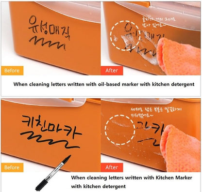 Monami Kitchen Marker Black 2 pcs Erasable with Dishwashing Liquid