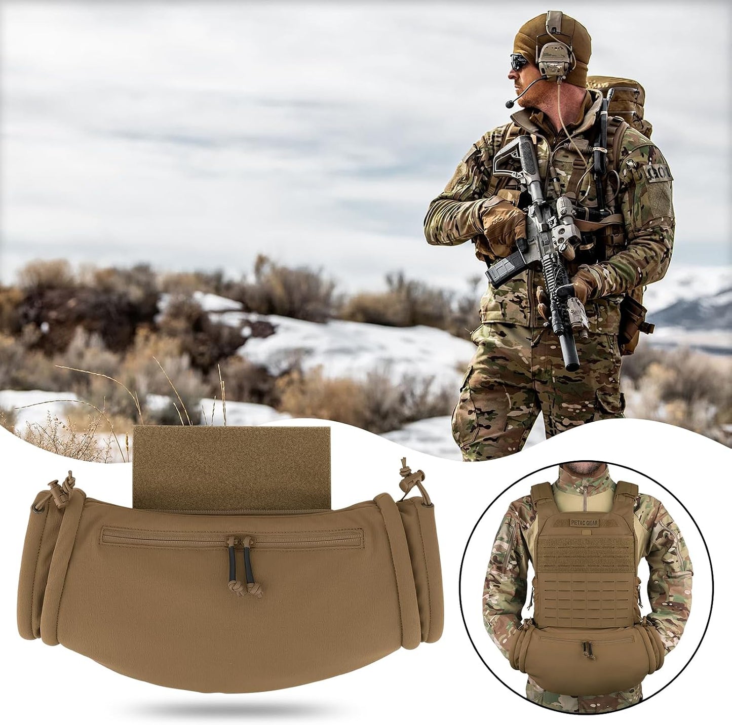 Tactical Hand Warmer,Portable Drop Hanger Waist Handwarmer Pouch for Hunting Golf Camping Fishing, Hiking, Football Winter Outdoor Field Survival.