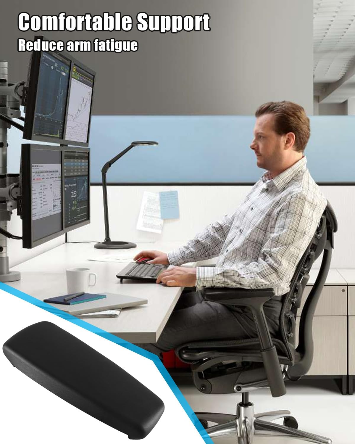 Arm Pads Fit for Herman Miller Embody Office Chair, Arm Rest Caps, 1 Pair