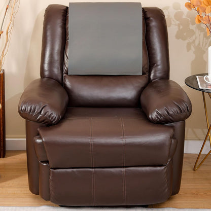 Non Slip Recliner Headrest Protector Washable Faux Leather Headrest Covers for Recliner Chair Waterproof Couch Head Rest Covers for Sofa,Furniture,Office Chair,Theater Seat