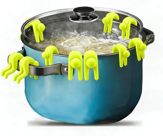 Pot Lid Lifter Fun and Useful Kitchen Gadgets Little Guy Pot Lid Holder Overflow Stopper Little Guy Pot Watcher
