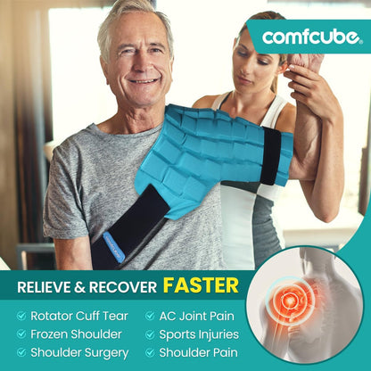 Neck Ice Pack Wrap for Cervical Pain, 2 Hours Long Lasting Cold | Ice Pack for Neck Shoulders Cooling, FSA Eligible, Flexible Cold Pack for Hot Weather, Hot Flashes, Surgery, Swelling