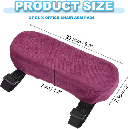 PATIKIL Office Chair Arm Pads, 2 pcs Office Chair Arm Cover Soft Office Chair Armrest Pads Memory Foam Cotton Removable Washable for Desk Computer Gaming, Purple Blue
