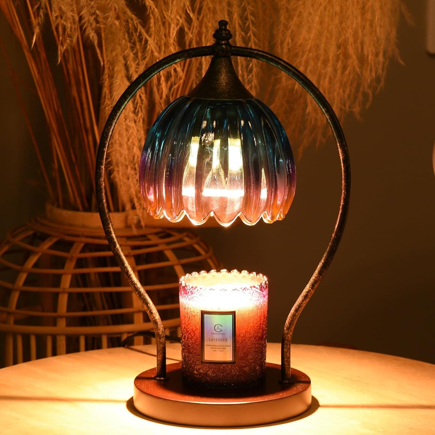 GOODBUY Candle Warmer Lamp with Timer Dimmable: Electric Candle Warmer Birthday Gifts for Women Mom - Candle Lamp Warmer House Warming Gifts New Home Decor - Wax Warmer for Jar Candles with 2 Bulbs