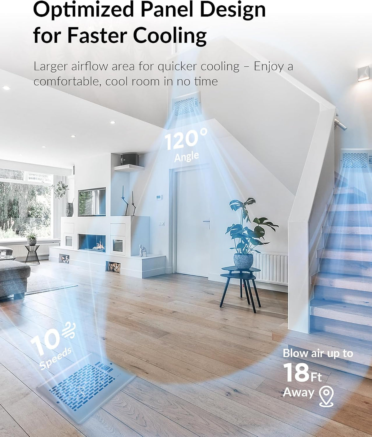 Howeall 4" x 10" Super Quiet Register Booster Fan - Upgrade Smart Register Vent with Ionizer and Dual Intelligent Thermostat Control - Heating Cooling Vent Fan Booster - Charleston Design (ORB)