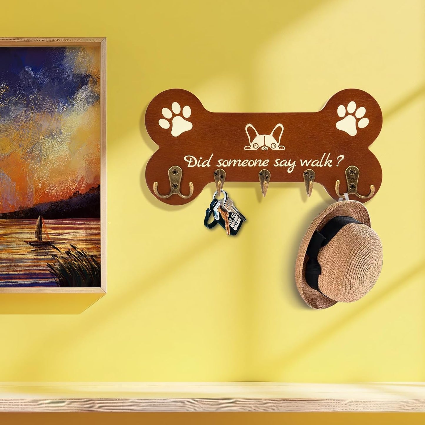 Dog Leash Holder forwall,Coat RackHooks, Mount Storage Organizer