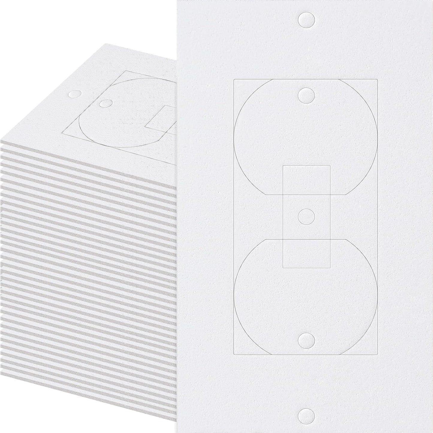 Outlet Insulators Draft Sealers, 30 Pack Electrical Outlet Insulation Pads, EVA Foam Gasket for Wall, Light, Switch Socket Cover Compatible with Duplex Toggle Rocker Wall Plate Openings