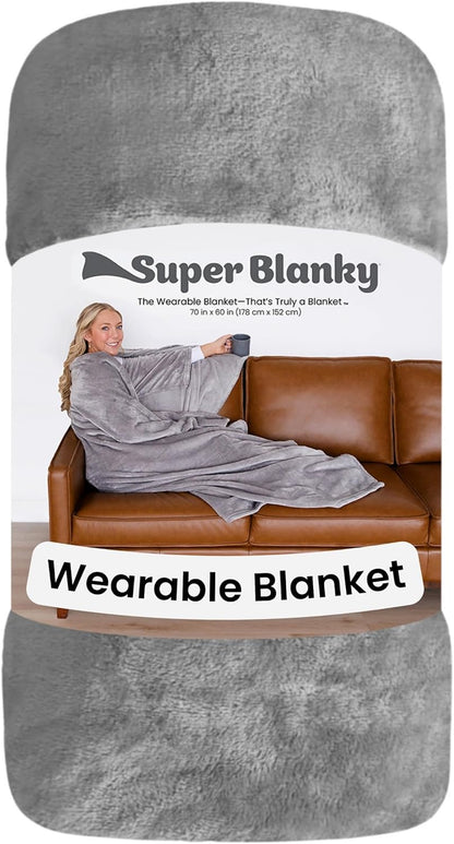 Super Blanky Wearable Blankets for Women & Men, Dorm Room Essentials, Gift for Her, Gifts for Women, Wife Birthday Gift Ideas