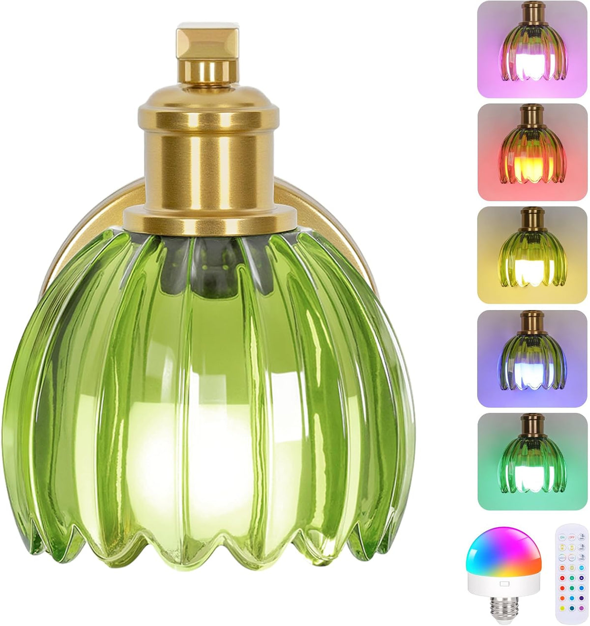 Vintage Battery Operated Wall Sconce, Wireless Wall Lights with Bulbs