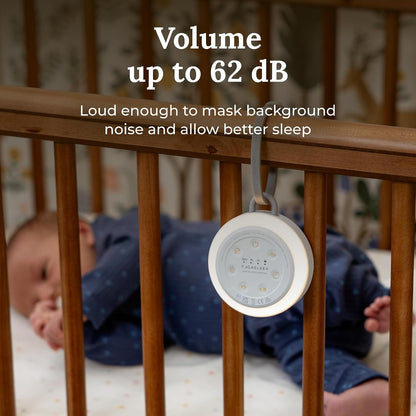 Yogasleep Hushh 2 Portable Sound Machine for Baby & Kids, New Reinforced Clip, Backlit Buttons, Night Light, 6 Soothing Natural Sounds, Easy to Use Timer, Volume Control, Toddler Lock, Noise Canceling