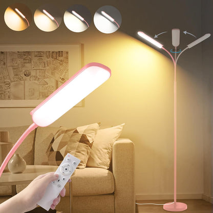 marctronic Floor Lamp, 18W 1800LM Super Bright LED Floor Lamp with Remote & Works with Smart Plug, Dimmable Timing Eye Caring Reading Lamps Floor Standing for Living Room Bedroom Office