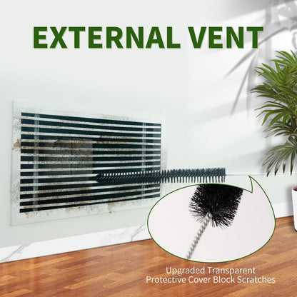Dryer Vent Cleaner Kit, Refrigerator Coil Brush & Crevice Cleaning Brush | 30 Inch Long Dryer Lint Brush, Washing Machine Cleaning Tools for Household Cleaning, Dryer Trap & Filter