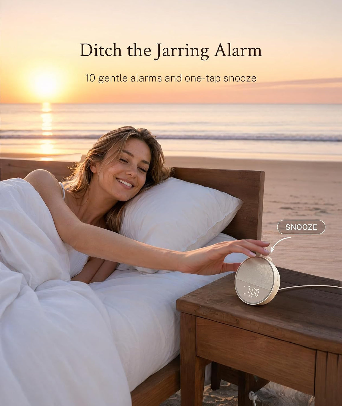 Sound Machine, Alarm Clock, Night Light, Screen-Free Sleep Routine