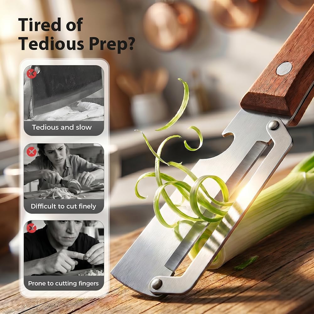 Multi-Functional Stainless Steel Thickened Fruit Peeler Knife, 2026 New 3 in 1 Stainless Steel Blade Peeler for Kitchen with Wooden Handle and Bottle Opener for Vegetable & Fruit (MIX, 2PCS)