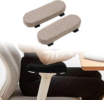 Office Chair Armrest Pad Elbow Cushion Thick Removable Cover Desk Chair Armrest Cushion Arm Padding for Recliners Sofa Home, Beige
