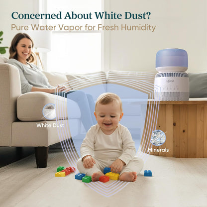 Levoit Humidifiers for Bedroom, Smart Warm and Cool Mist, Symptom Relief