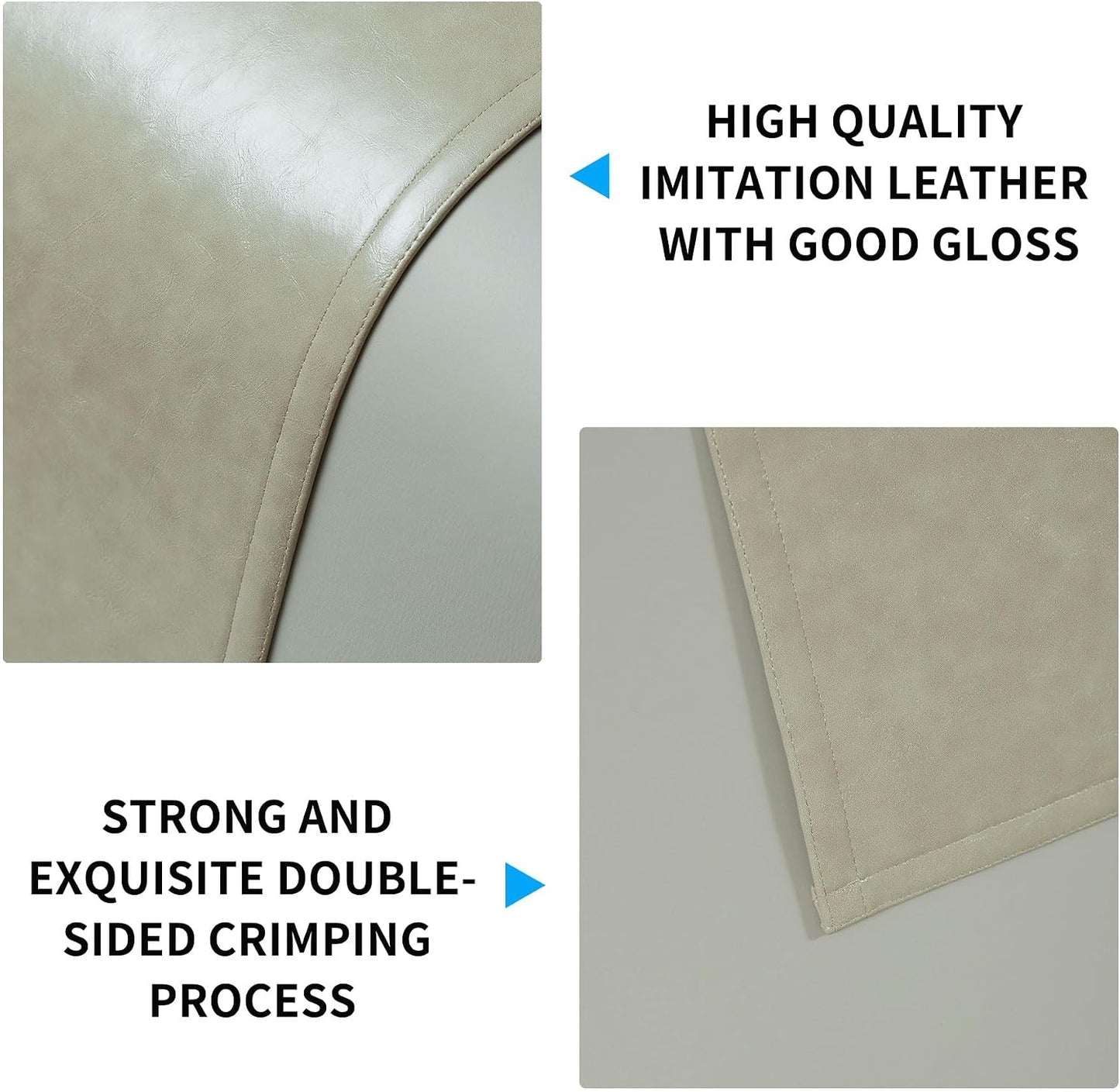 Non Slip Recliner Headrest Protector Washable Faux Leather Headrest Covers for Recliner Chair Waterproof Couch Head Rest Covers for Sofa,Furniture,Office Chair,Theater Seat