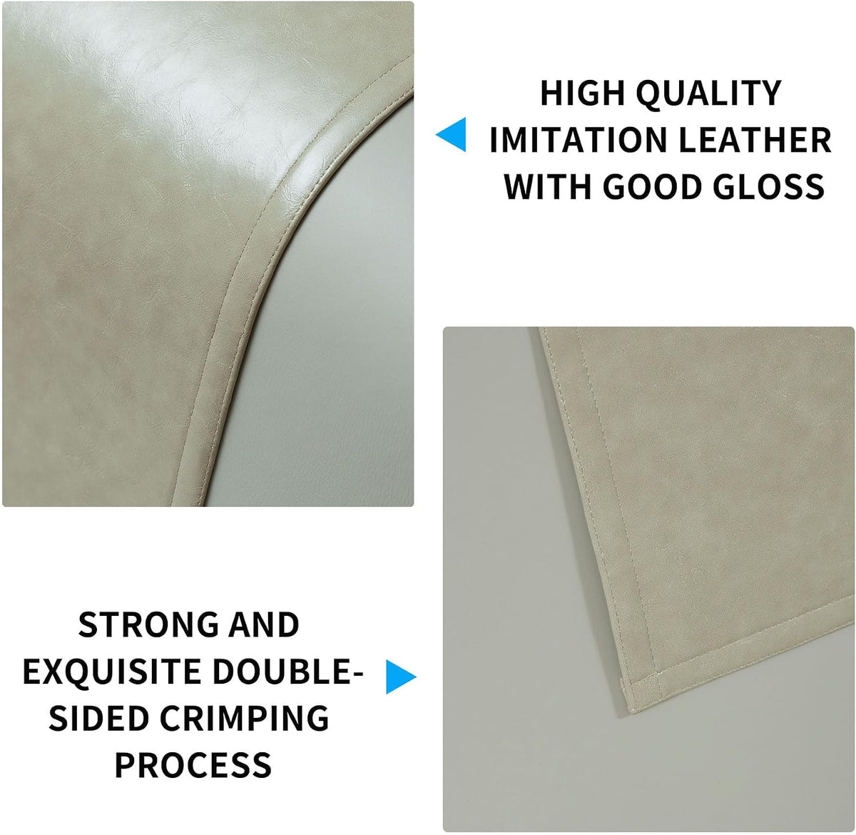 Non Slip Recliner Headrest Protector Washable Faux Leather Headrest Covers for Recliner Chair Waterproof Couch Head Rest Covers for Sofa,Furniture,Office Chair,Theater Seat