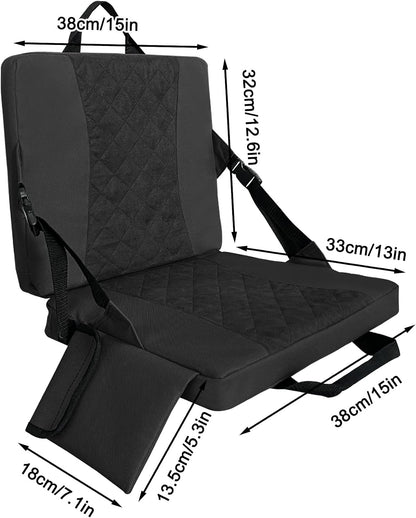 Heated Stadium Seats for Bleachers,Foldable Heated Seat Cushion,Portable Seat Pad,USB Powered Great for Outdoor Sports,Concerts,Camping (No Power Bank) (Grey)