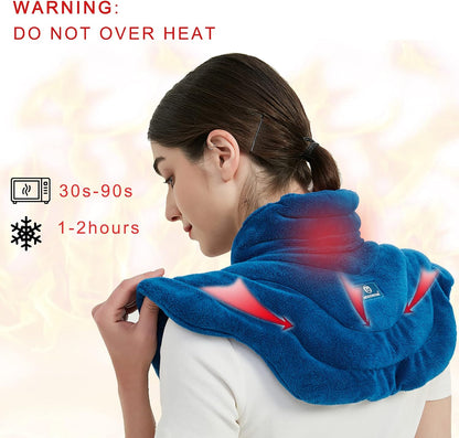 Microwave Heating Pad for Pain Relief, 8 x 18 Grey