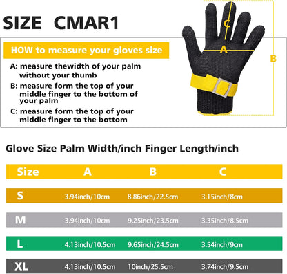 Schwer SlicePro ANSI A9 Cut Resistant Glove PR1706, Stainless Steel Mesh Metal Glove, Food Grade for Kitchen Cooking, Butcher Meat Cutting, Oyster Shucking, Mandoline, Fishing, (M, 1 PCS)
