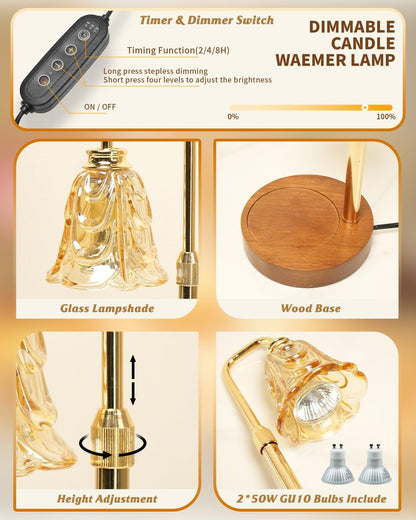 SupBri Candle Warmer Lamp with Timer, Christmas Birthday Gifts for Women